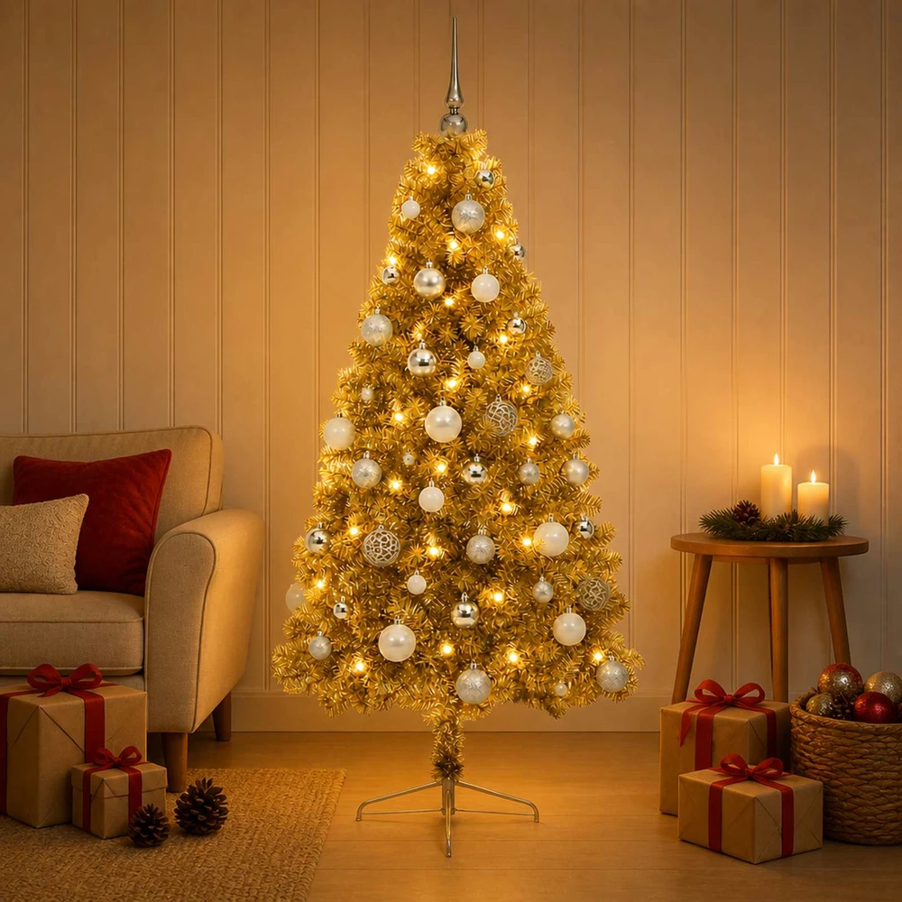 Dirbtinė kalėdinė eglutė su rutuliuku 150 cm 150 LED