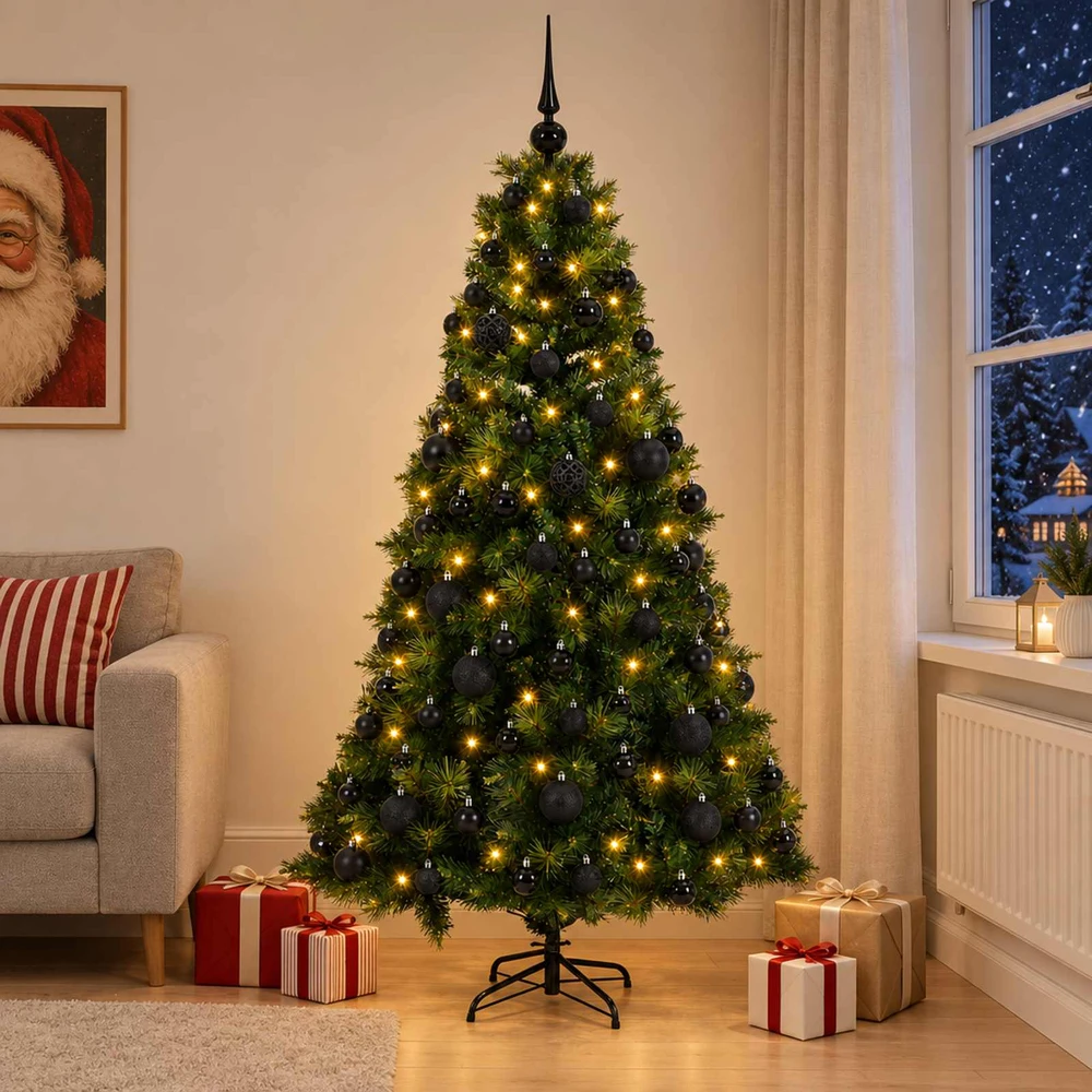 Dirbtinė kalėdinė eglutė su rutuliuku 180 cm 300 LED