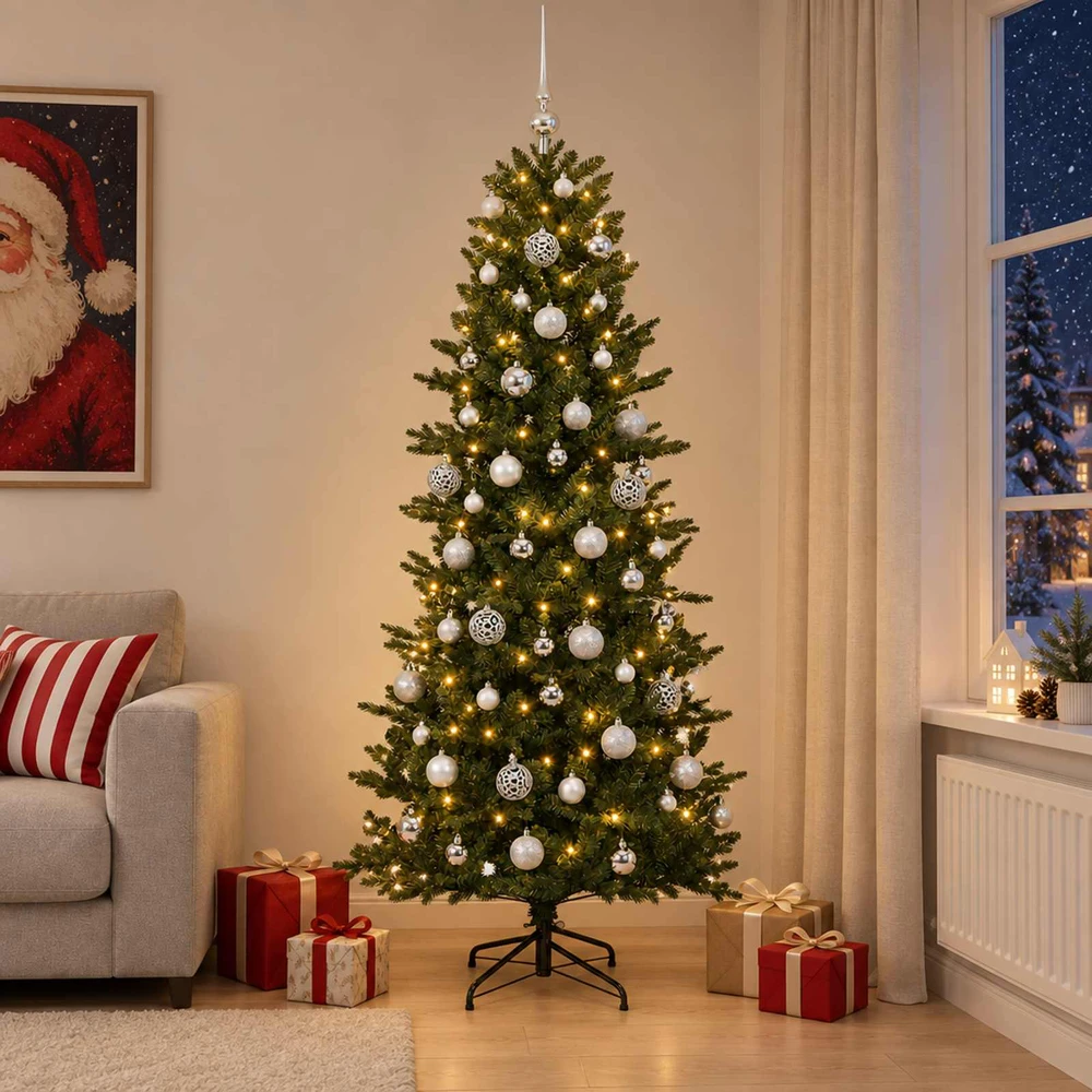Dirbtinė kalėdinė eglutė su rutuliuku 180 cm 300 LED