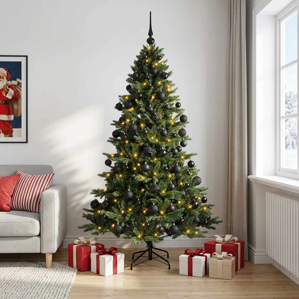 Dirbtinė kalėdinė eglutė su rutuliuku 180 cm 300 LED