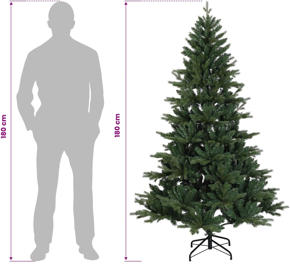 Dirbtinė kalėdinė eglutė su rutuliuku 180 cm 300 LED