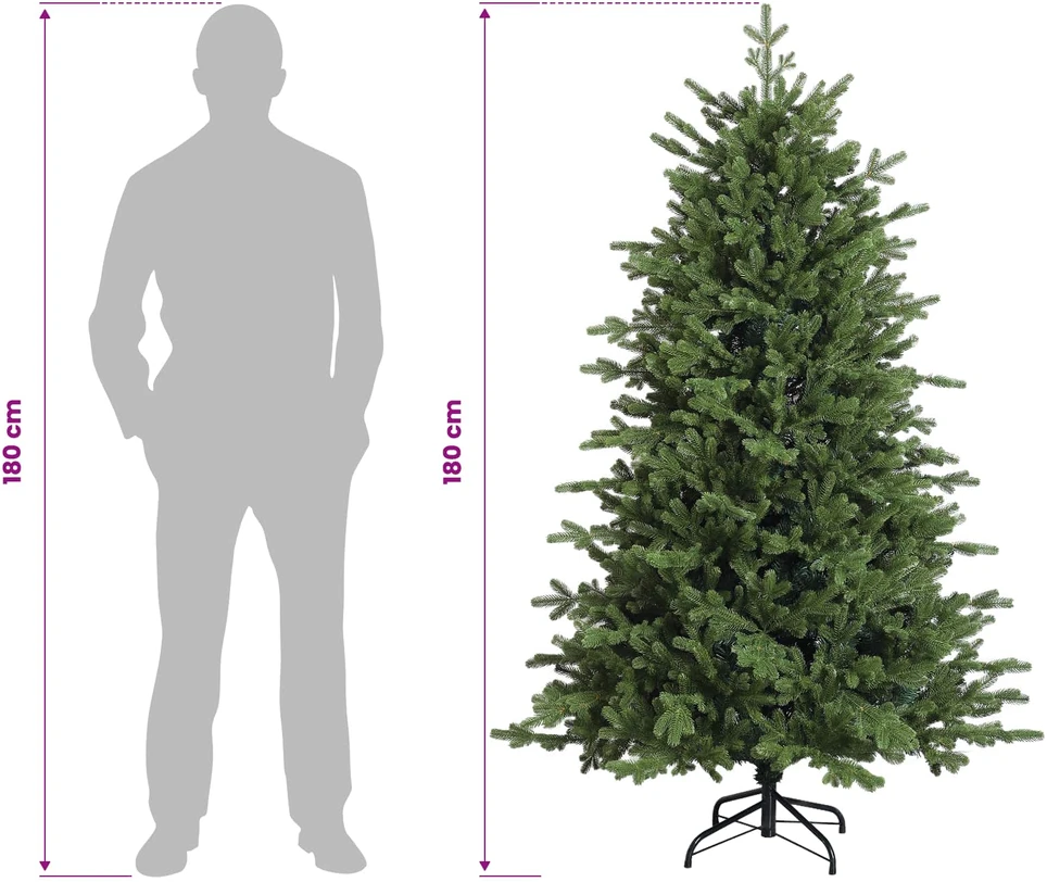 Dirbtinė kalėdinė eglutė su rutuliuku 180 cm 300 LED