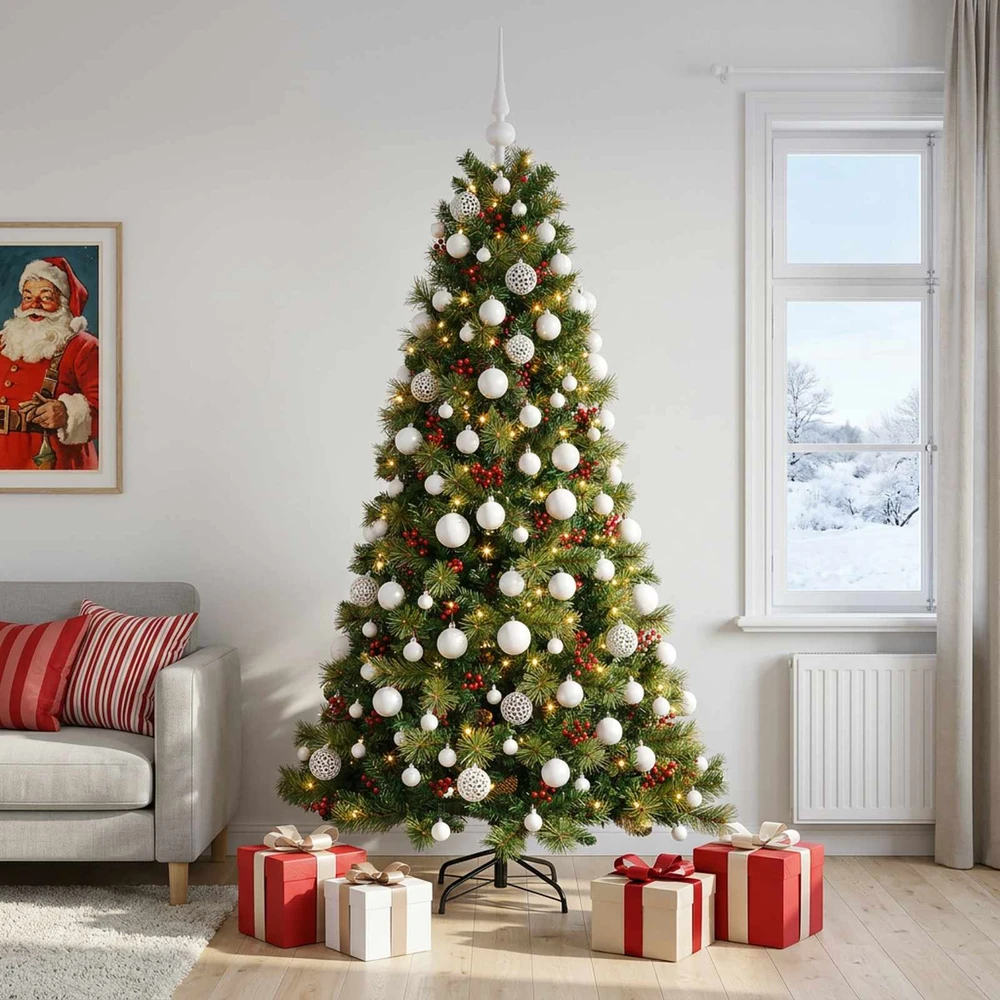 Dirbtinė kalėdinė eglutė su rutuliuku 180 cm 300 LED