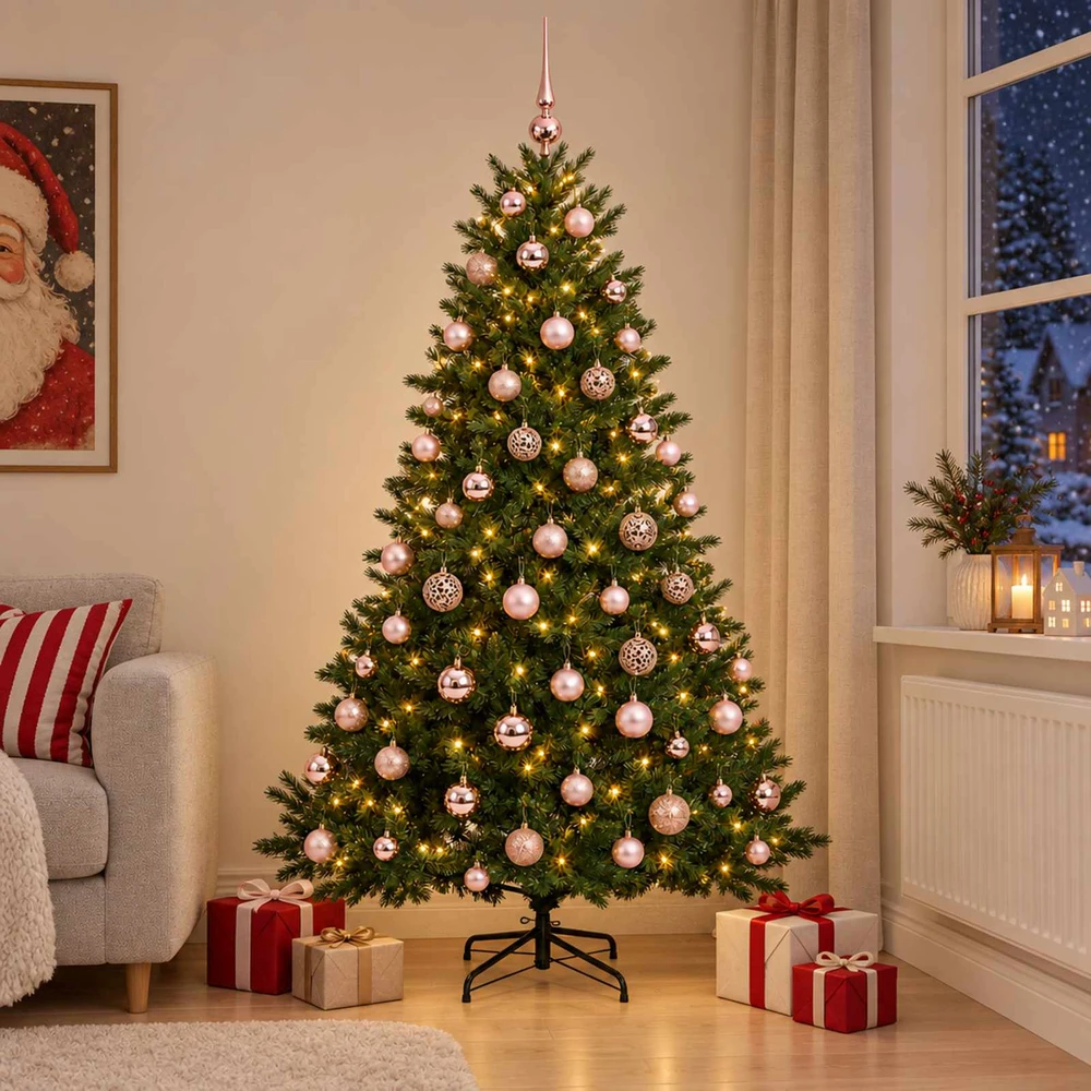 Dirbtinė kalėdinė eglutė su rutuliuku 180 cm 300 LED