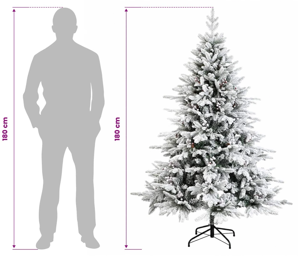 Dirbtinė kalėdinė eglutė su rutuliuku 180 cm 300 LED