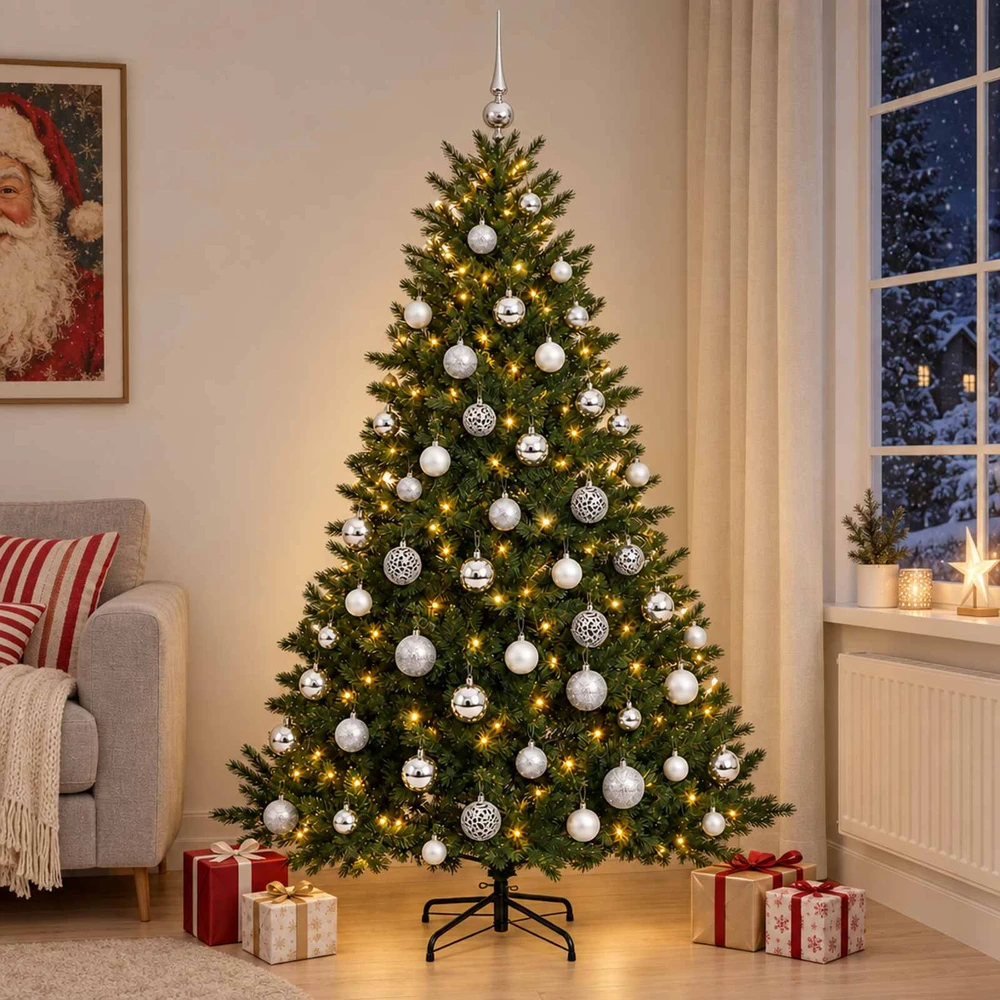 Dirbtinė kalėdinė eglutė su rutuliuku 180 cm 300 LED