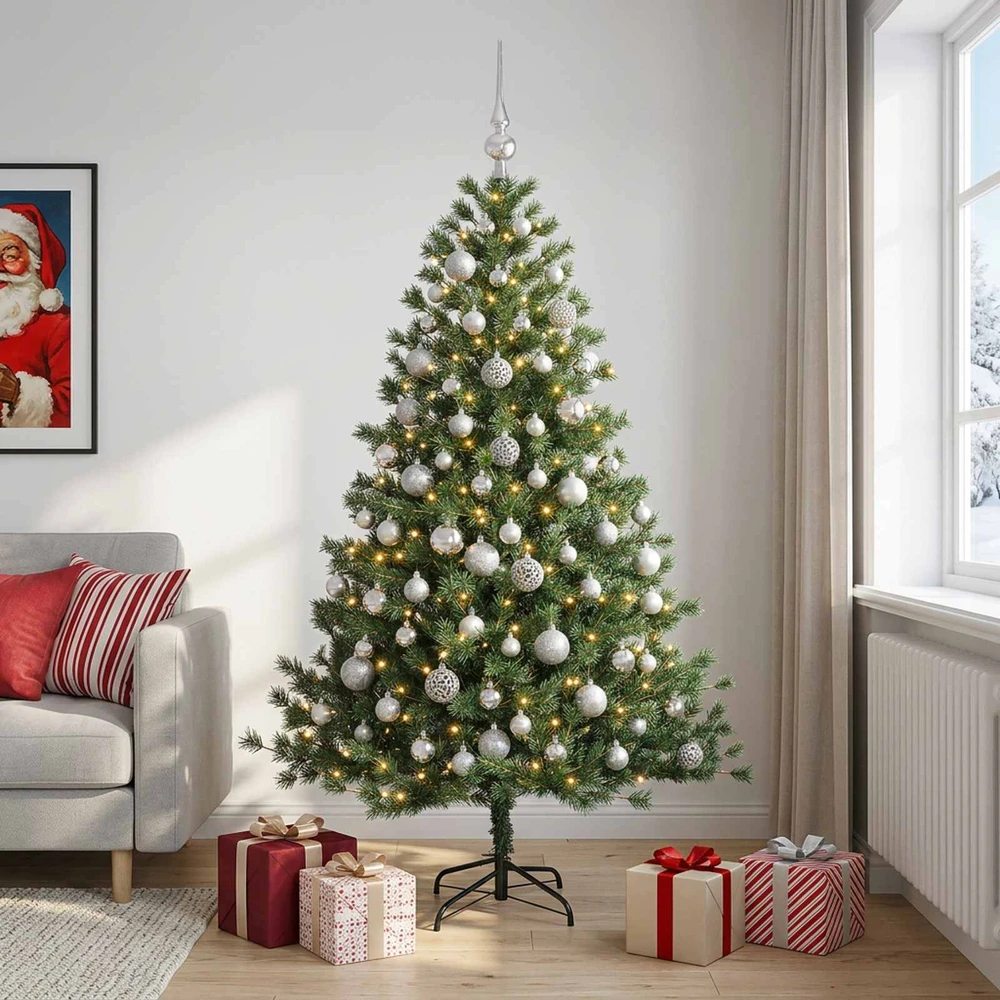 Dirbtinė kalėdinė eglutė su rutuliuku 180 cm 300 LED