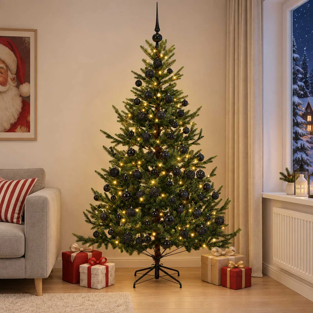 Dirbtinė kalėdinė eglutė su rutuliuku 180 cm 300 LED