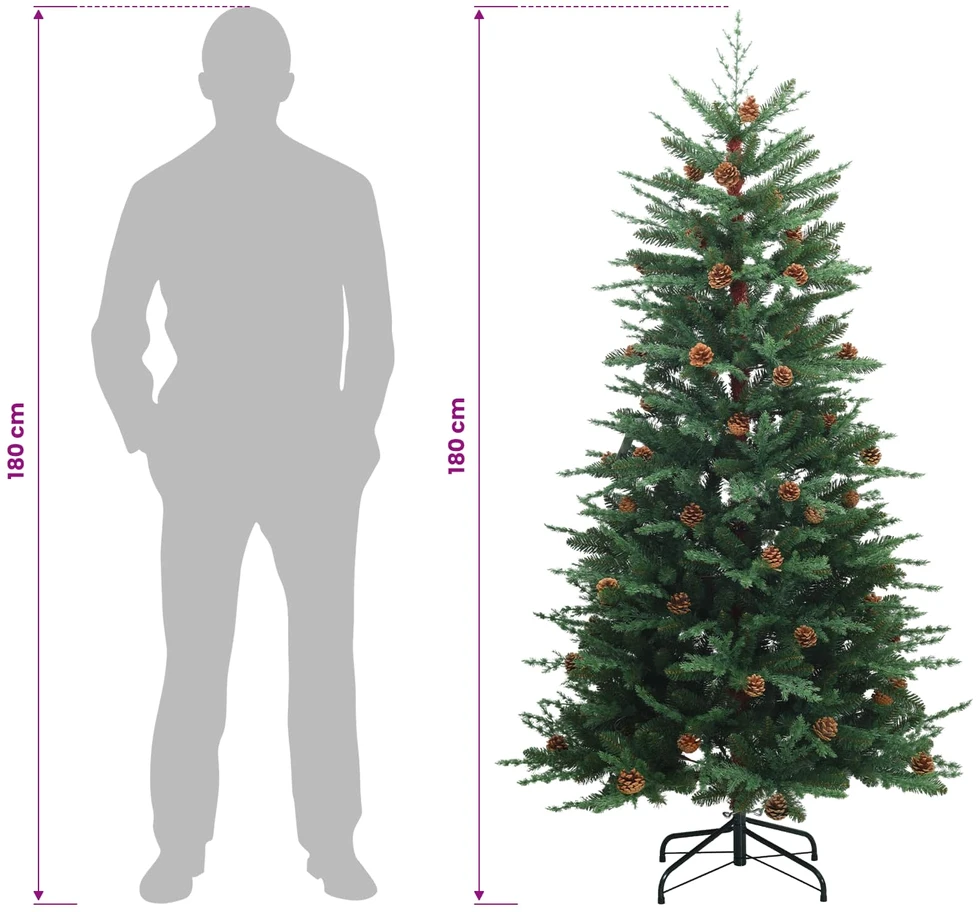 Dirbtinė kalėdinė eglutė su rutuliuku 180 cm 300 LED