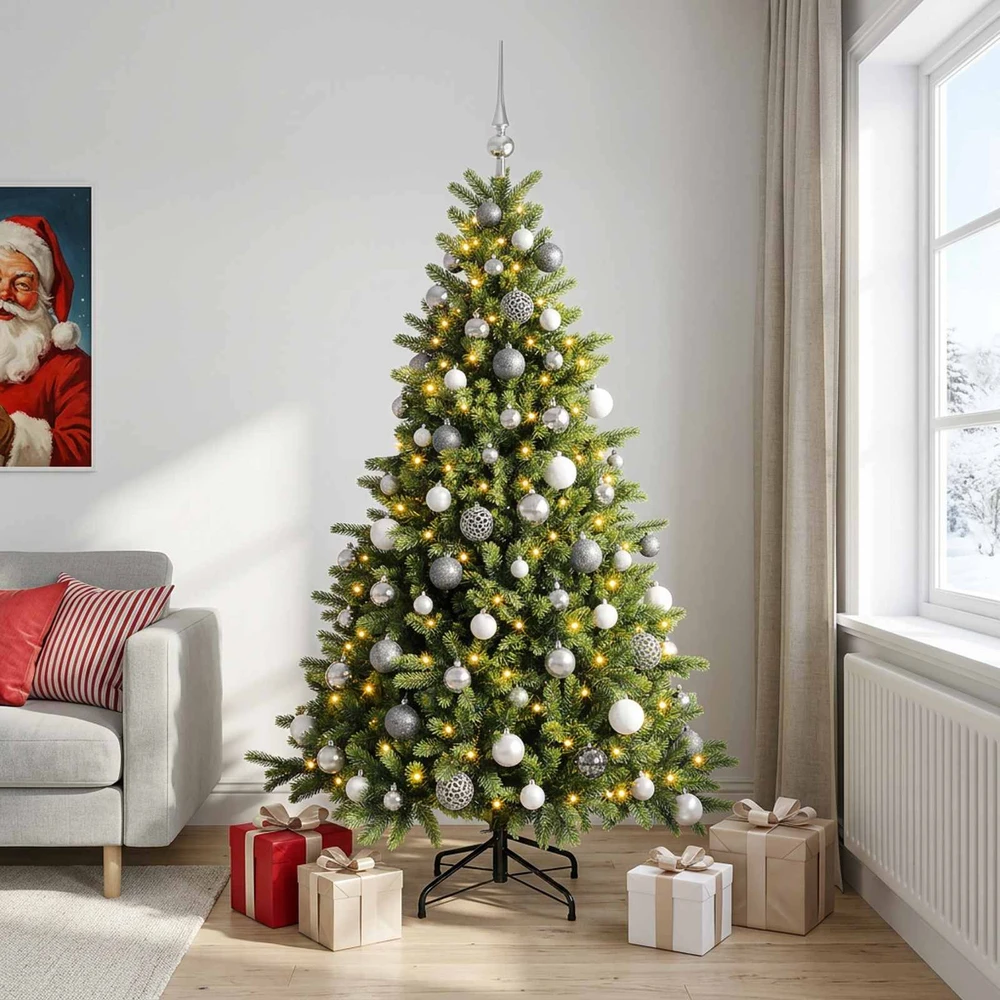 Dirbtinė kalėdinė eglutė su rutuliuku 180 cm 300 LED