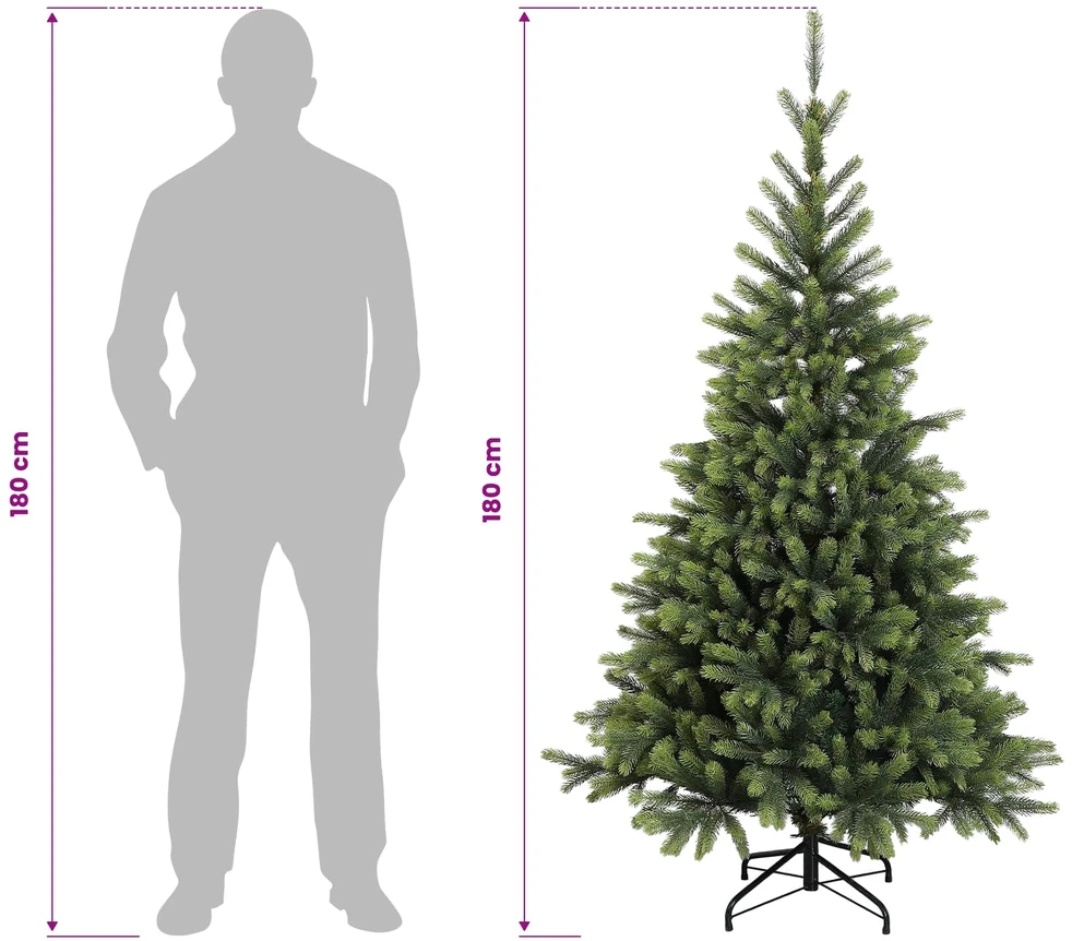 Dirbtinė kalėdinė eglutė su rutuliuku 180 cm 300 LED