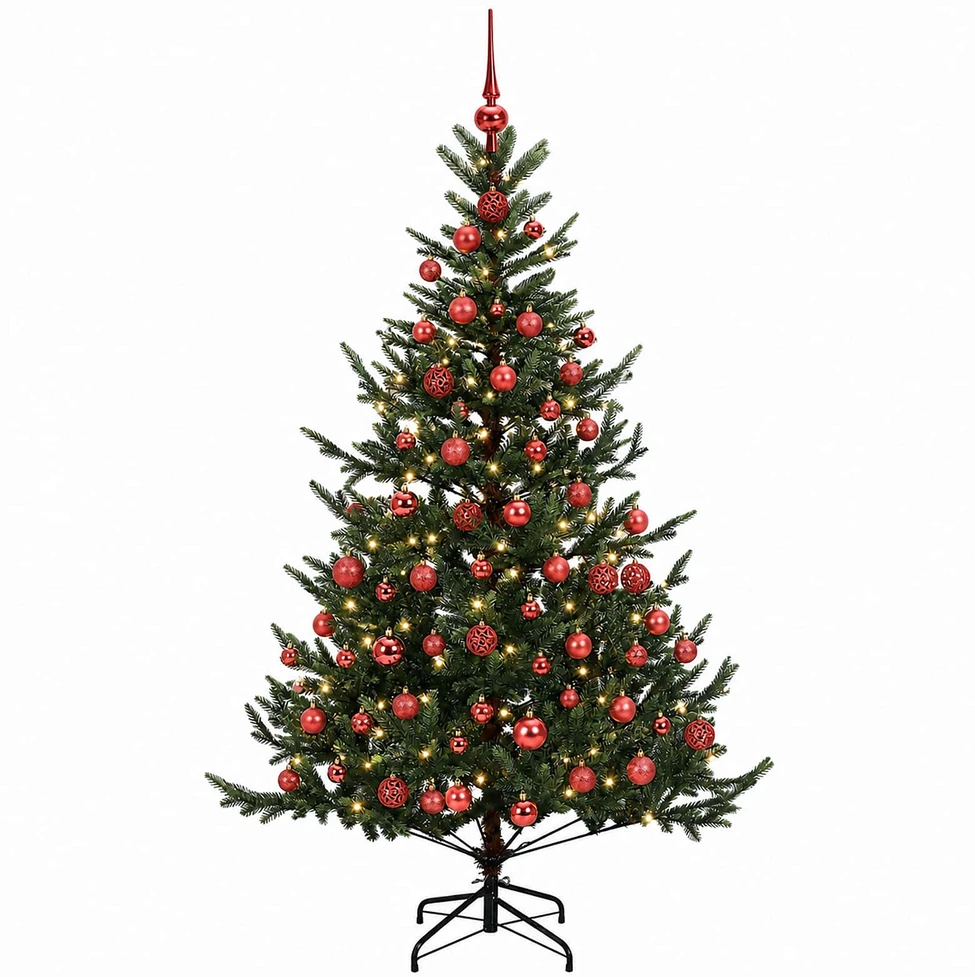 Dirbtinė kalėdinė eglutė su rutuliuku 180 cm 300 LED