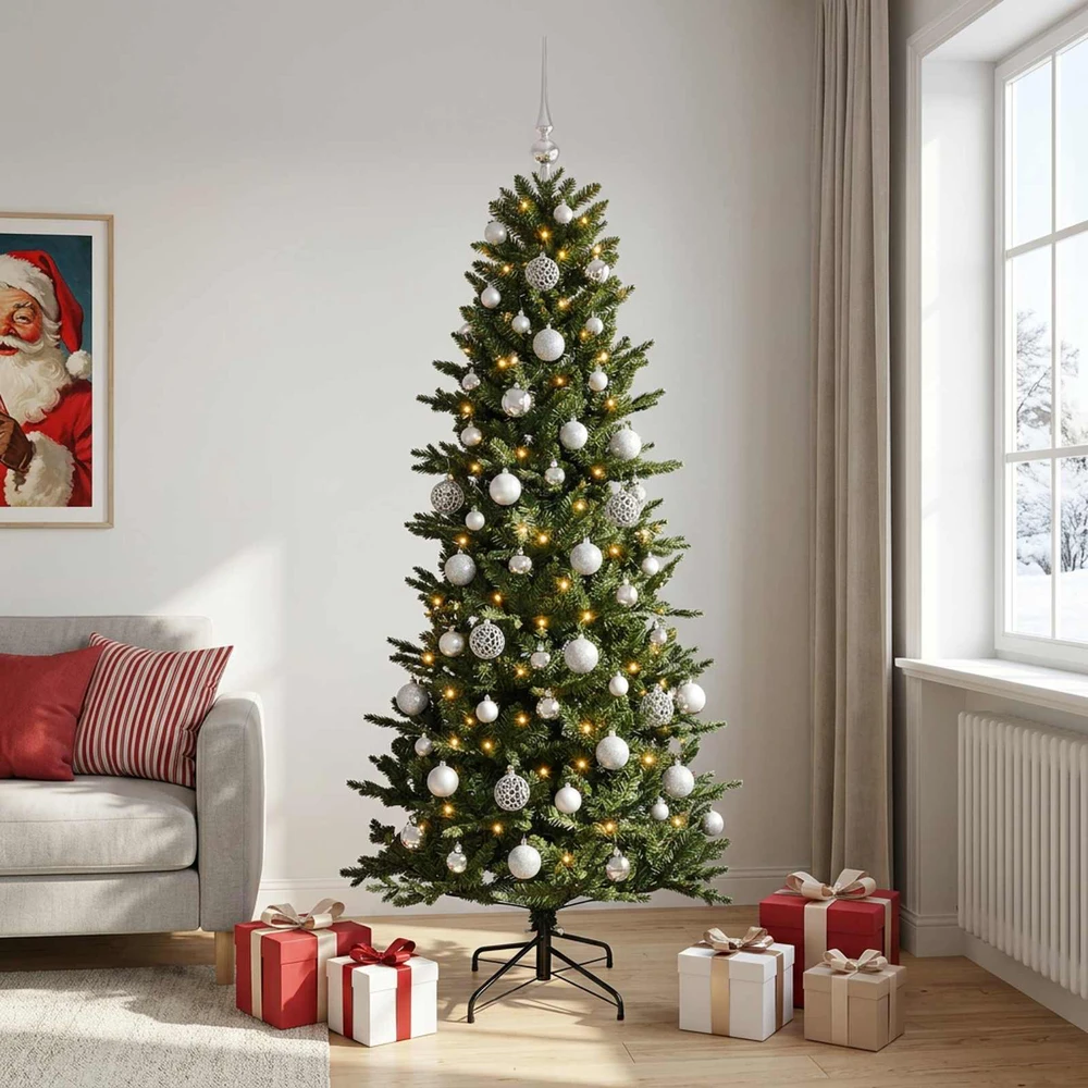 Dirbtinė kalėdinė eglutė su rutuliuku 180 cm 300 LED