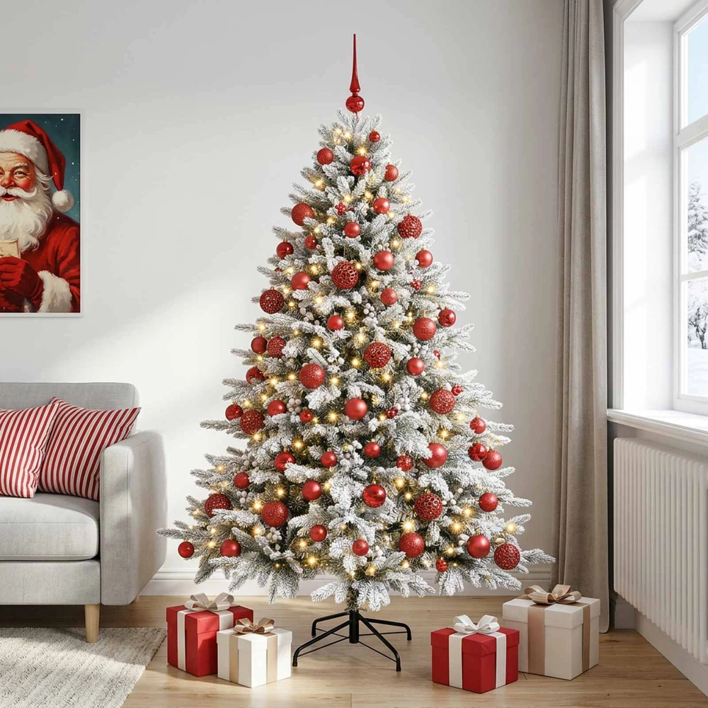 Dirbtinė kalėdinė eglutė su rutuliuku 180 cm 300 LED