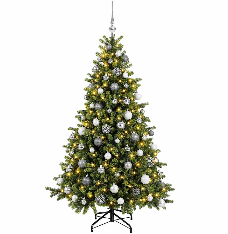 Dirbtinė kalėdinė eglutė su rutuliuku 180 cm 300 LED