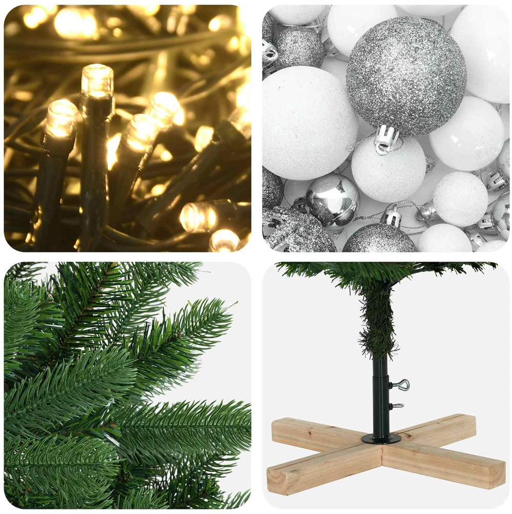Dirbtinė kalėdinė eglutė su rutuliuku 180 cm 300 LED