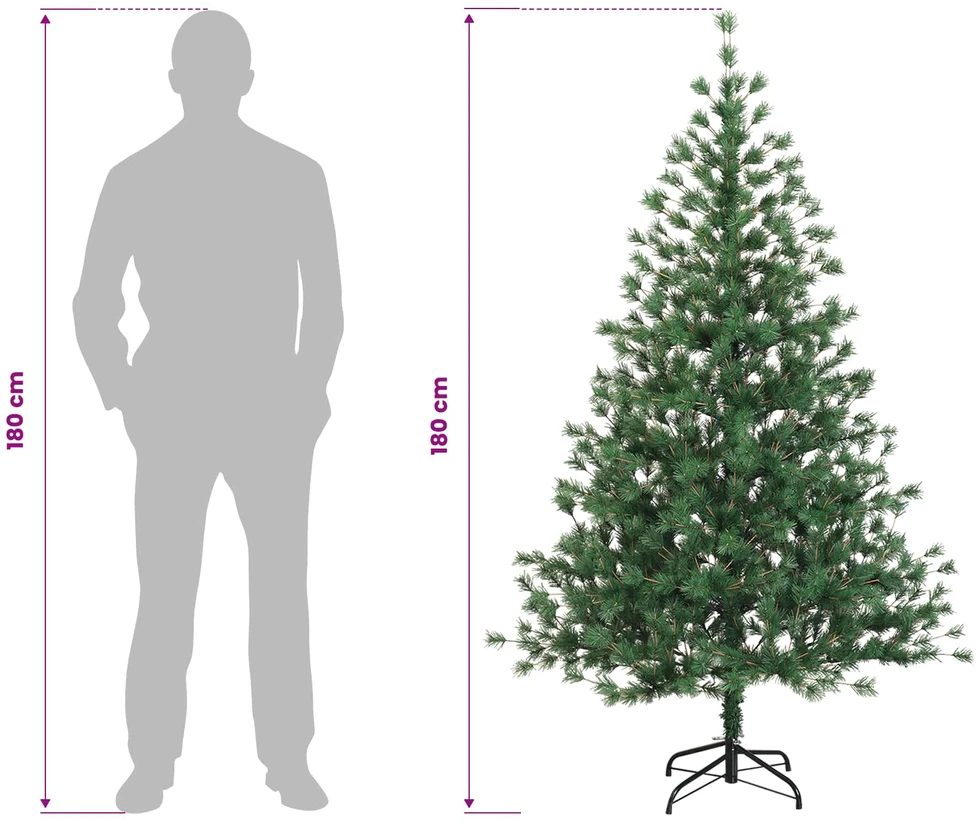 Dirbtinė kalėdinė eglutė su rutuliuku 180 cm 300 LED
