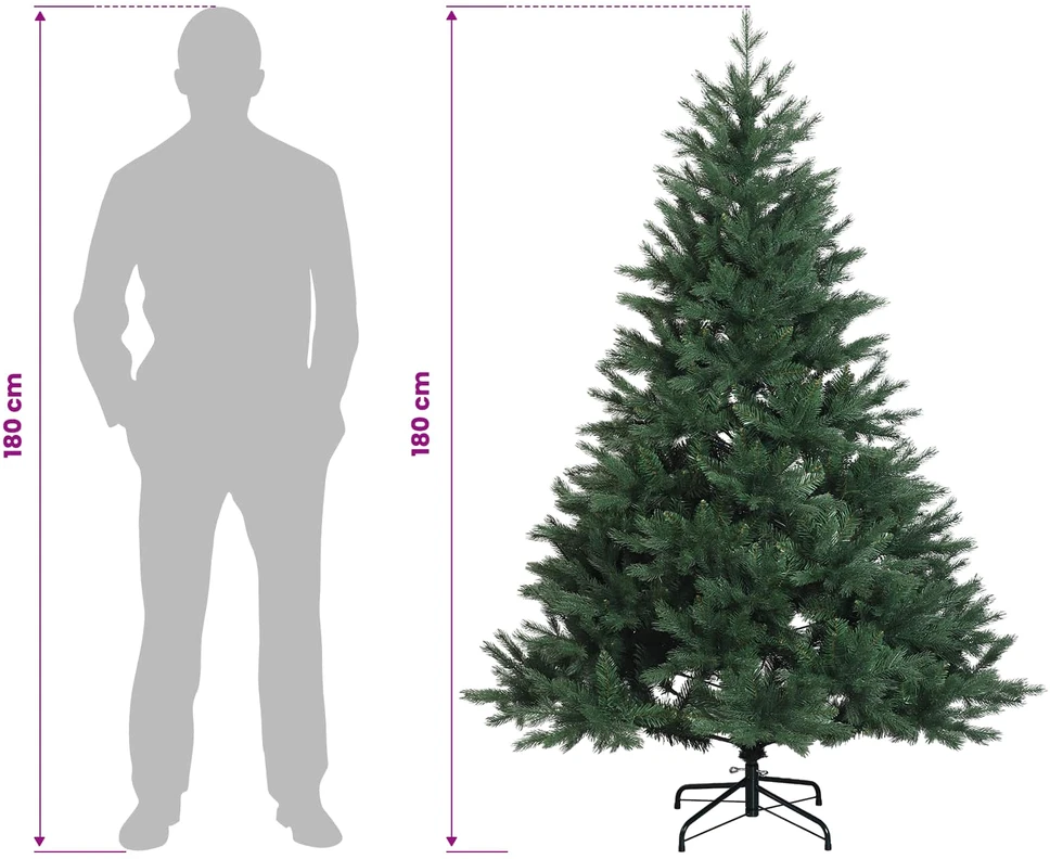 Dirbtinė kalėdinė eglutė su rutuliuku 180 cm 300 LED