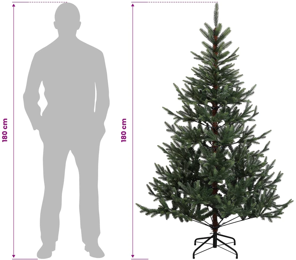 Dirbtinė kalėdinė eglutė su rutuliuku 180 cm 300 LED