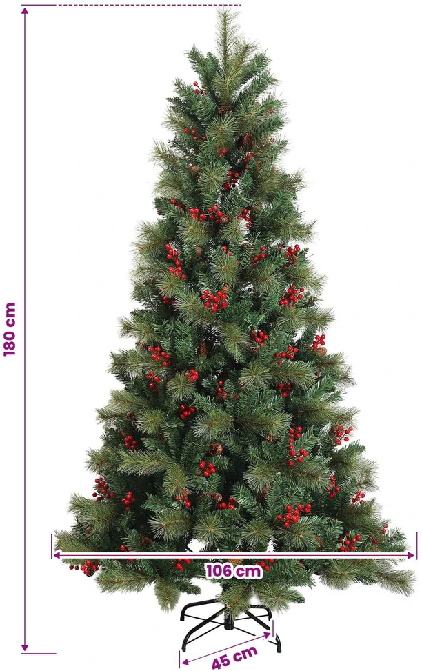 Dirbtinė kalėdinė eglutė su rutuliuku 180 cm 300 LED