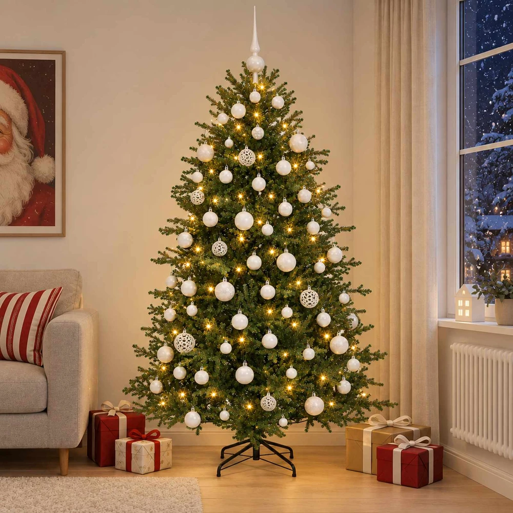 Dirbtinė kalėdinė eglutė su rutuliuku 180 cm 300 LED