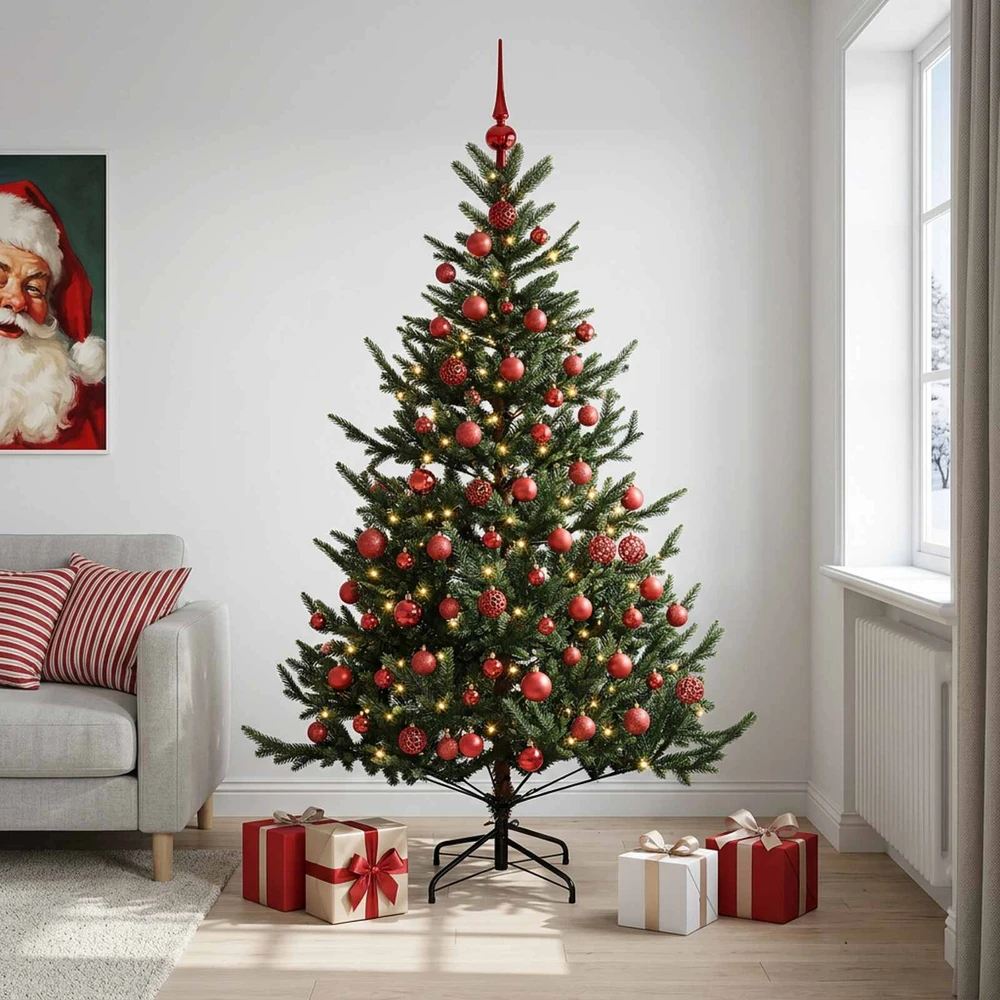 Dirbtinė kalėdinė eglutė su rutuliuku 180 cm 300 LED