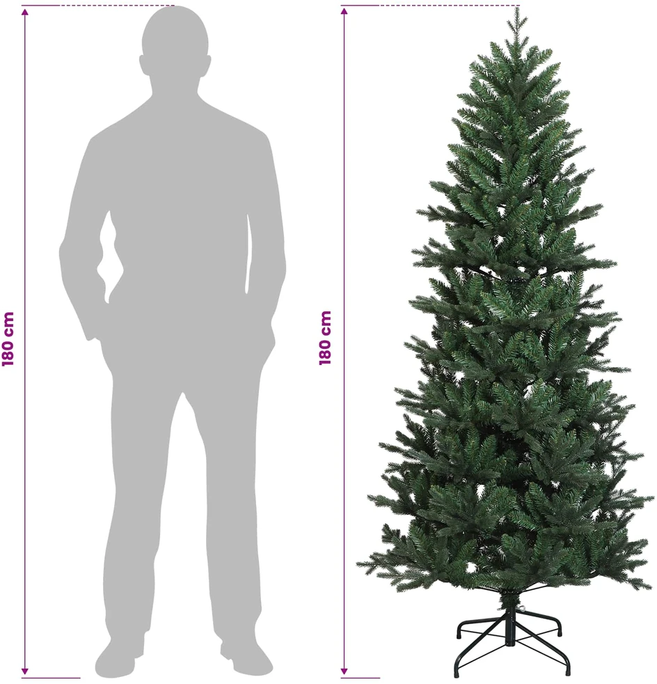 Dirbtinė kalėdinė eglutė su rutuliuku 180 cm 300 LED