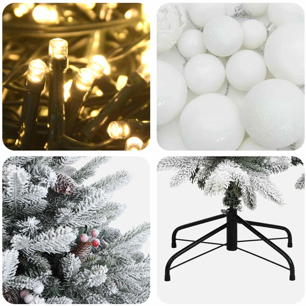 Dirbtinė kalėdinė eglutė su rutuliuku 180 cm 300 LED