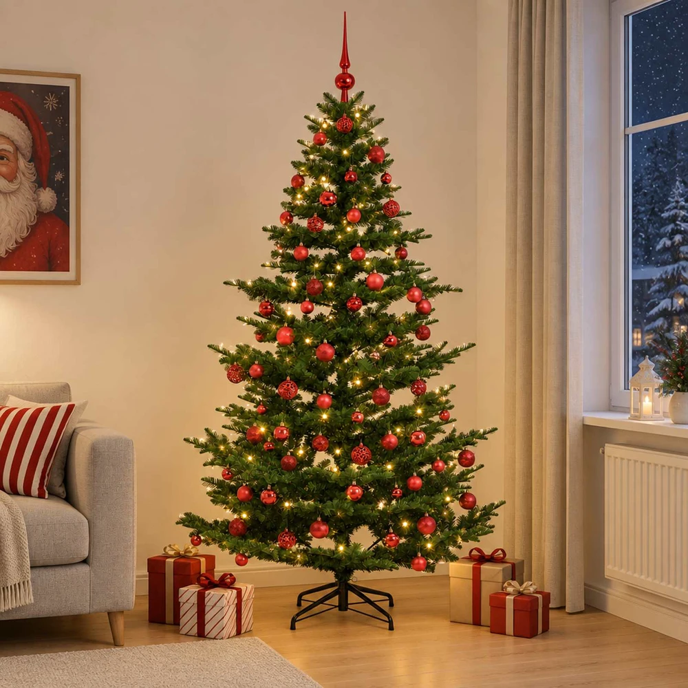 Dirbtinė kalėdinė eglutė su rutuliuku 180 cm 300 LED