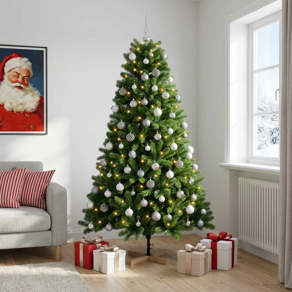 Dirbtinė kalėdinė eglutė su rutuliuku 180 cm 300 LED