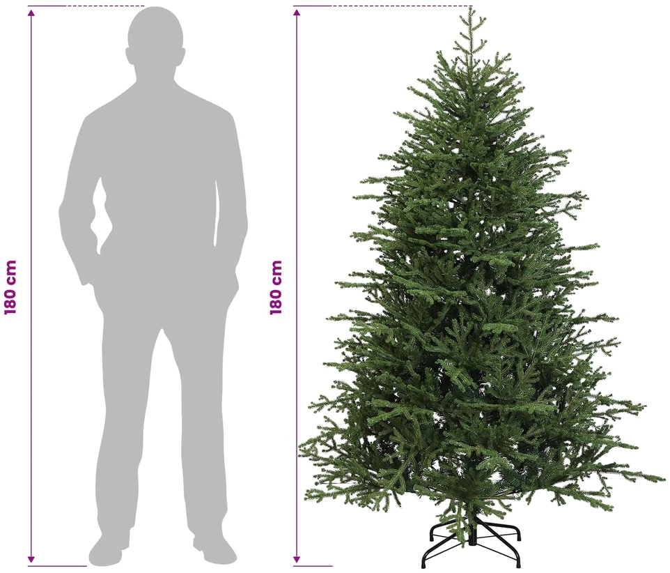 Dirbtinė kalėdinė eglutė su rutuliuku 180 cm 300 LED