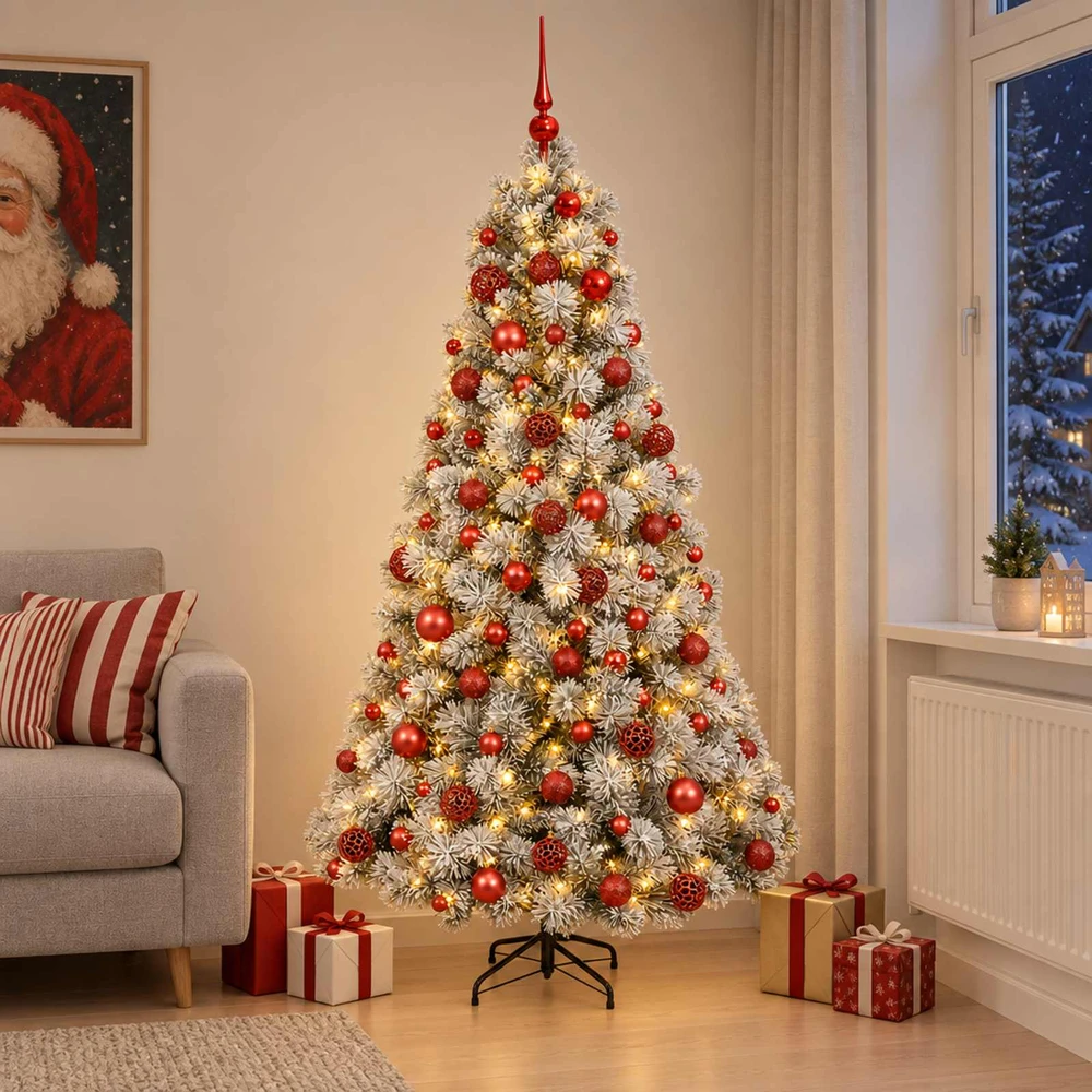 Dirbtinė kalėdinė eglutė su rutuliuku 180 cm 300 LED