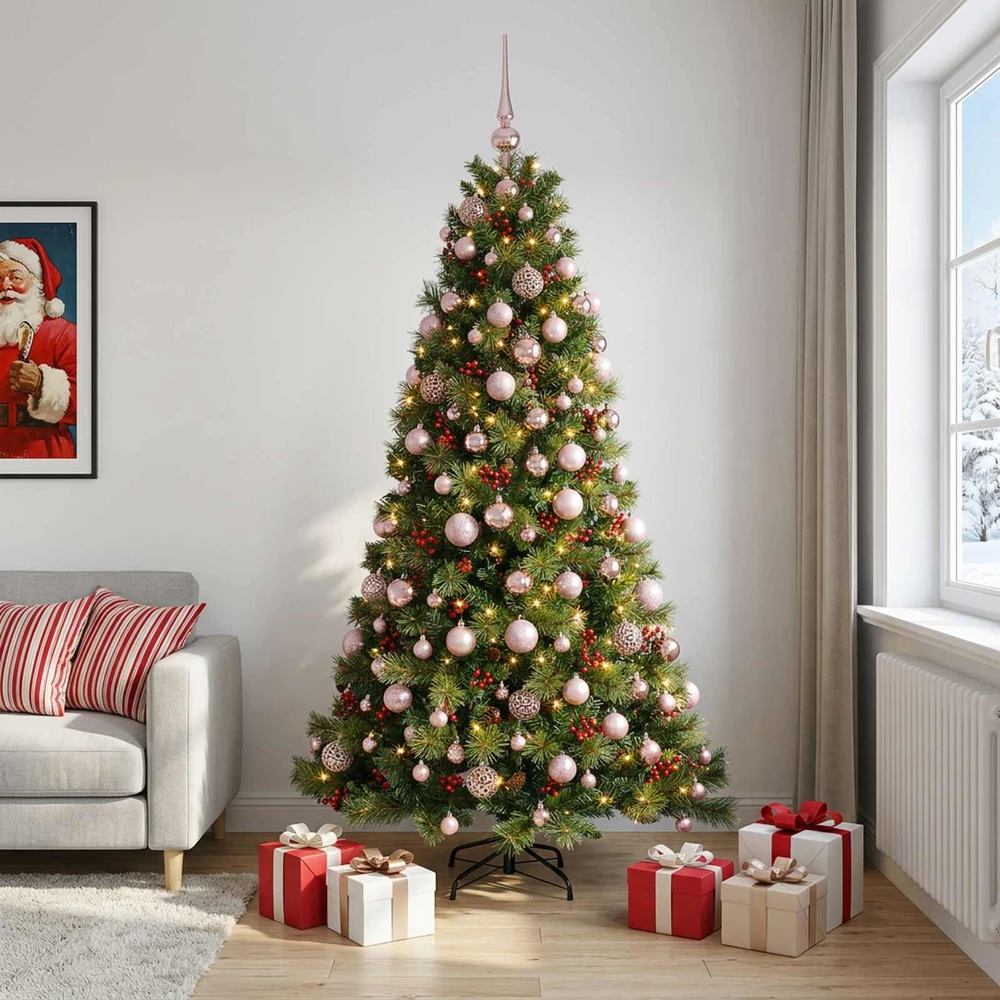 Dirbtinė kalėdinė eglutė su rutuliuku 180 cm 300 LED
