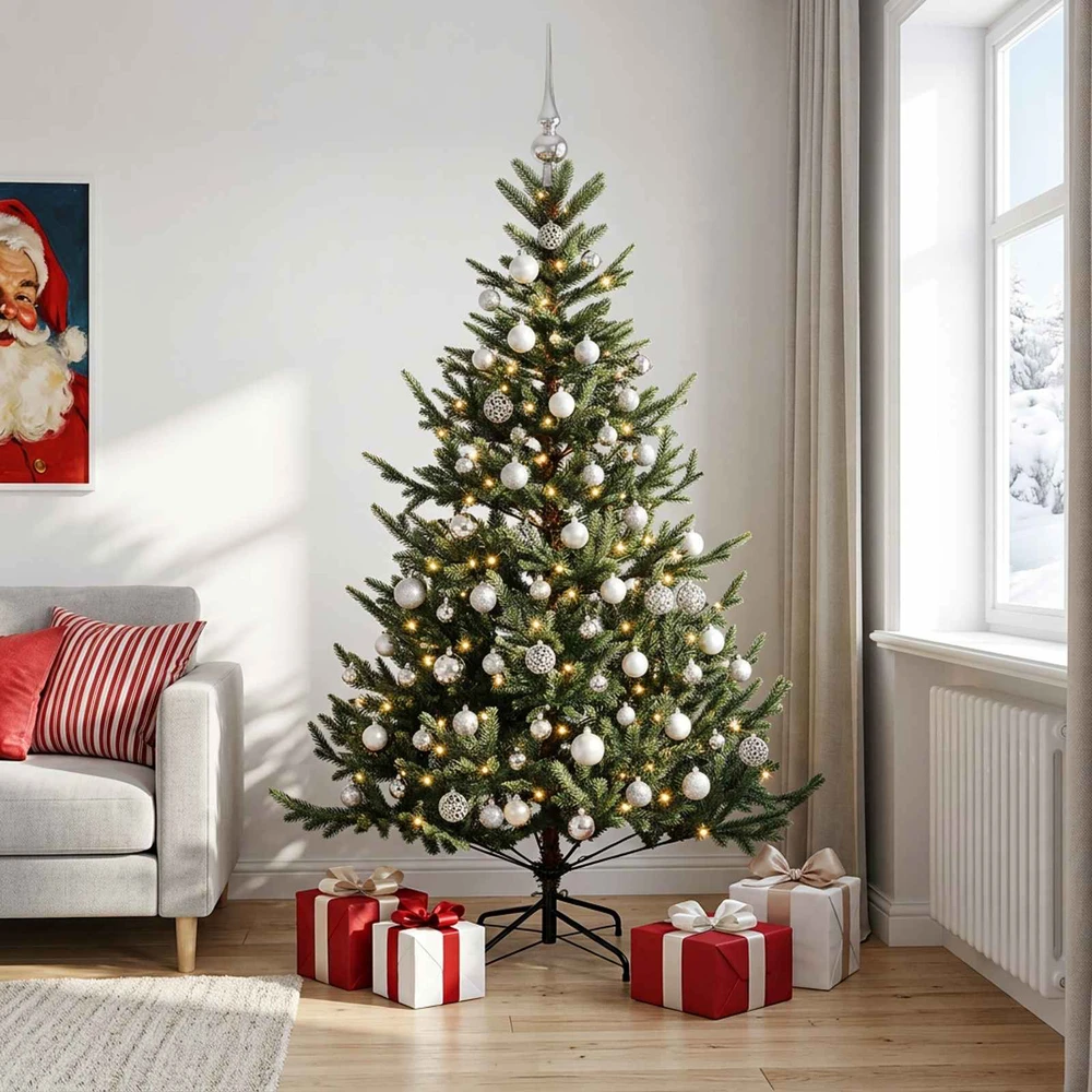 Dirbtinė kalėdinė eglutė su rutuliuku 180 cm 300 LED