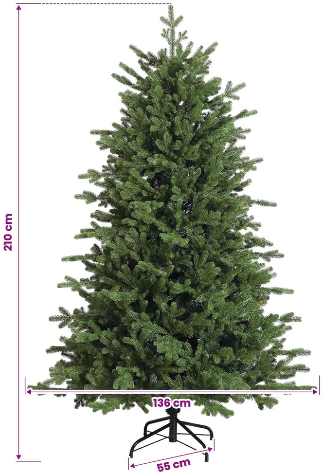 Dirbtinė kalėdinė eglutė su rutuliuku 210 cm 300 LED