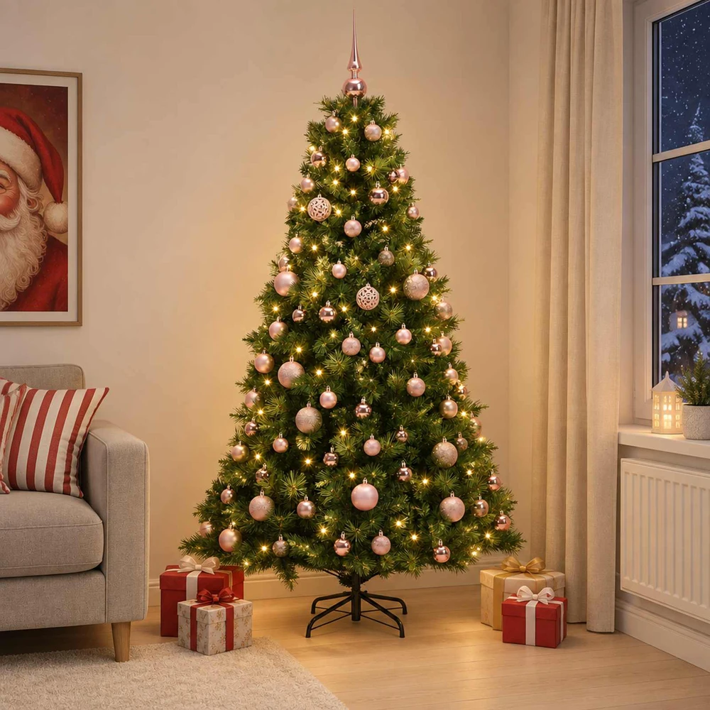 Dirbtinė kalėdinė eglutė su rutuliuku 210 cm 300 LED