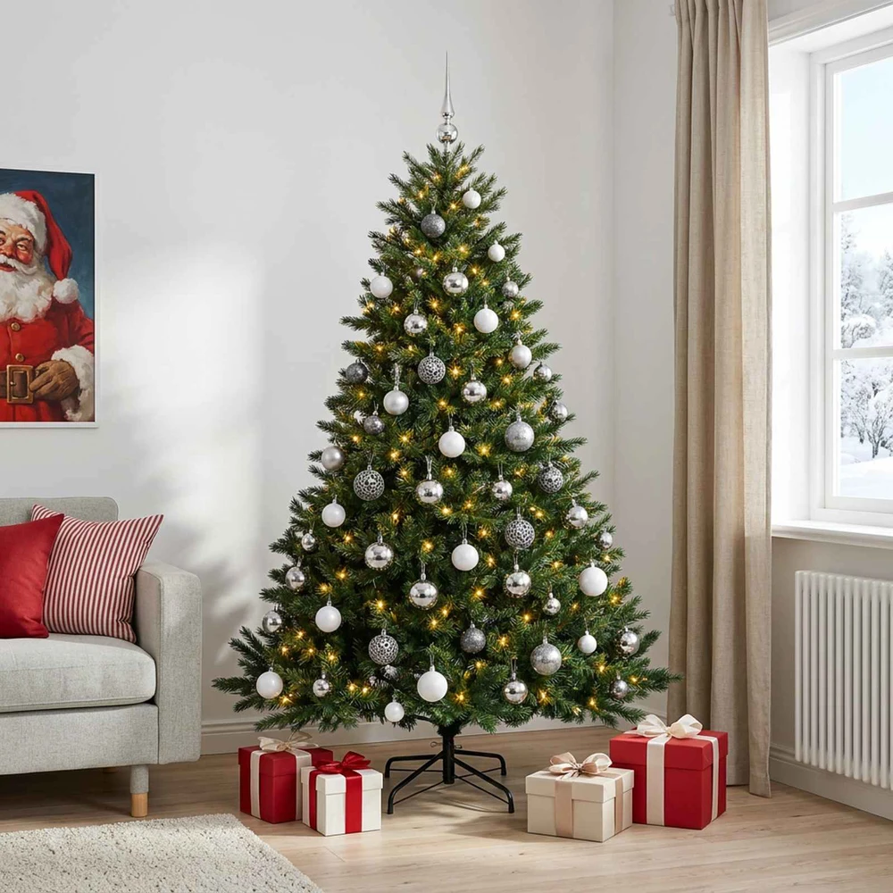 Dirbtinė kalėdinė eglutė su rutuliuku 210 cm 300 LED