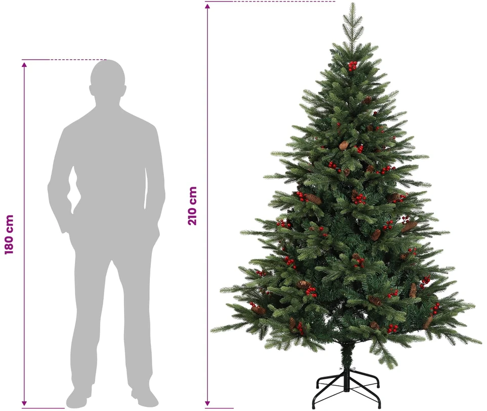 Dirbtinė kalėdinė eglutė su rutuliuku 210 cm 300 LED