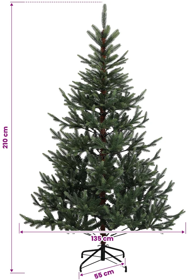 Dirbtinė kalėdinė eglutė su rutuliuku 210 cm 300 LED
