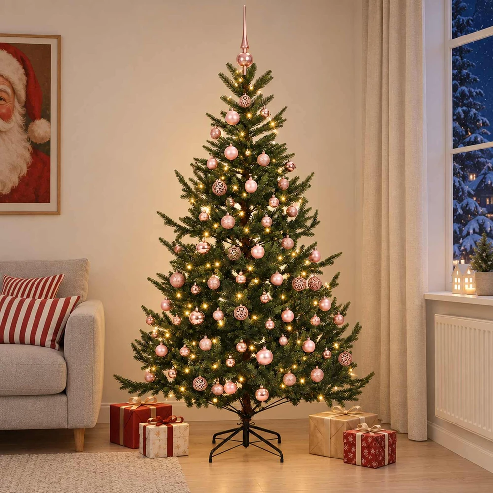 Dirbtinė kalėdinė eglutė su rutuliuku 210 cm 300 LED