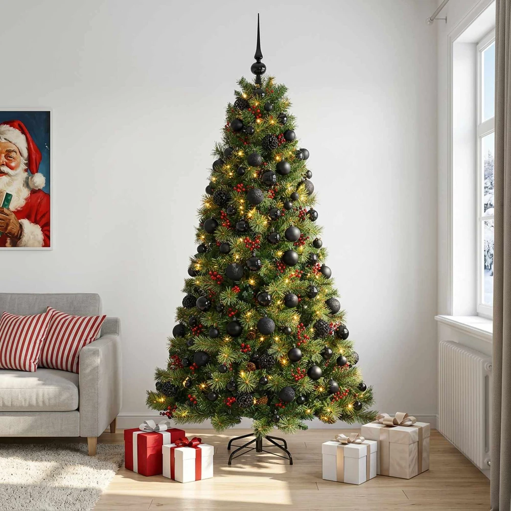 Dirbtinė kalėdinė eglutė su rutuliuku 210 cm 300 LED