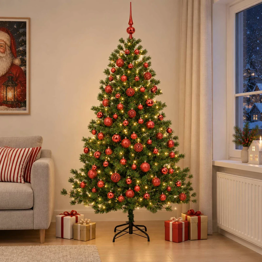 Dirbtinė kalėdinė eglutė su rutuliuku 210 cm 300 LED