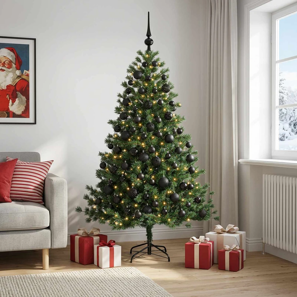 Dirbtinė kalėdinė eglutė su rutuliuku 210 cm 300 LED