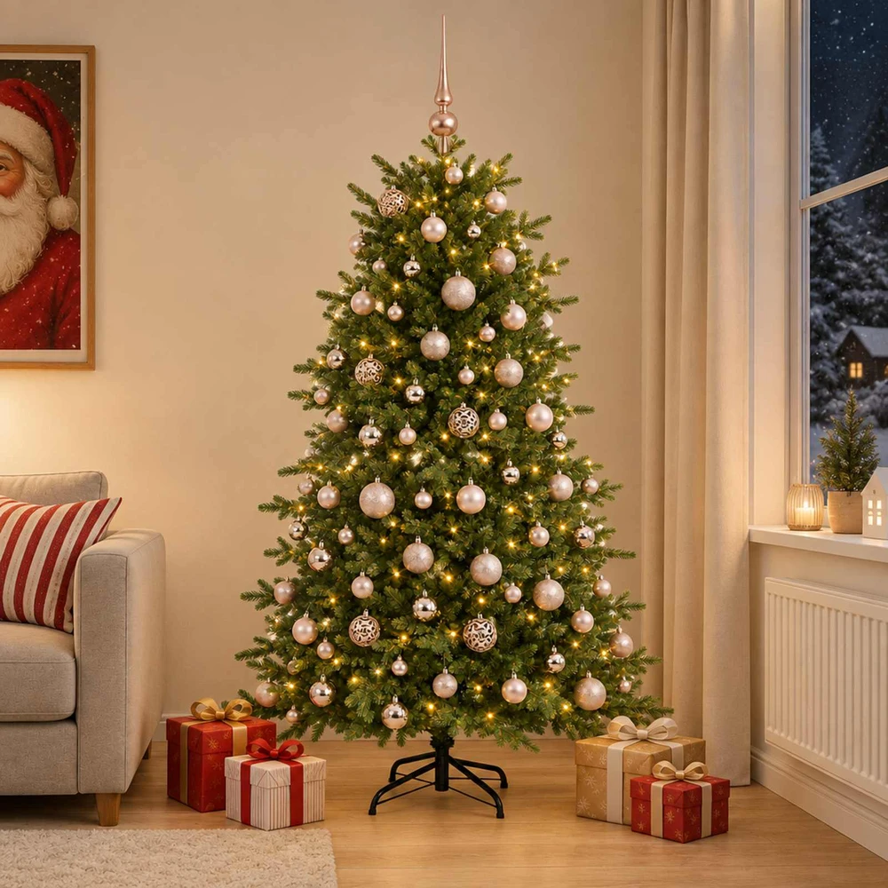 Dirbtinė kalėdinė eglutė su rutuliuku 210 cm 300 LED