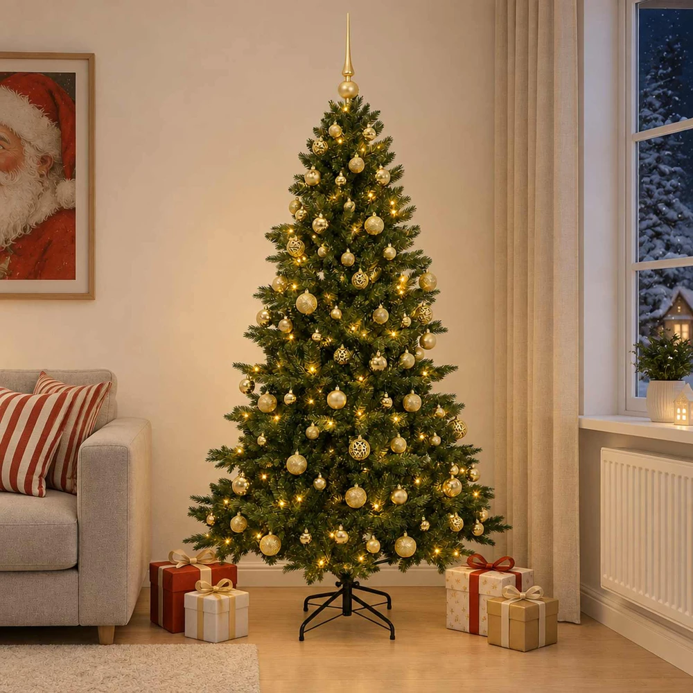 Dirbtinė kalėdinė eglutė su rutuliuku 210 cm 300 LED