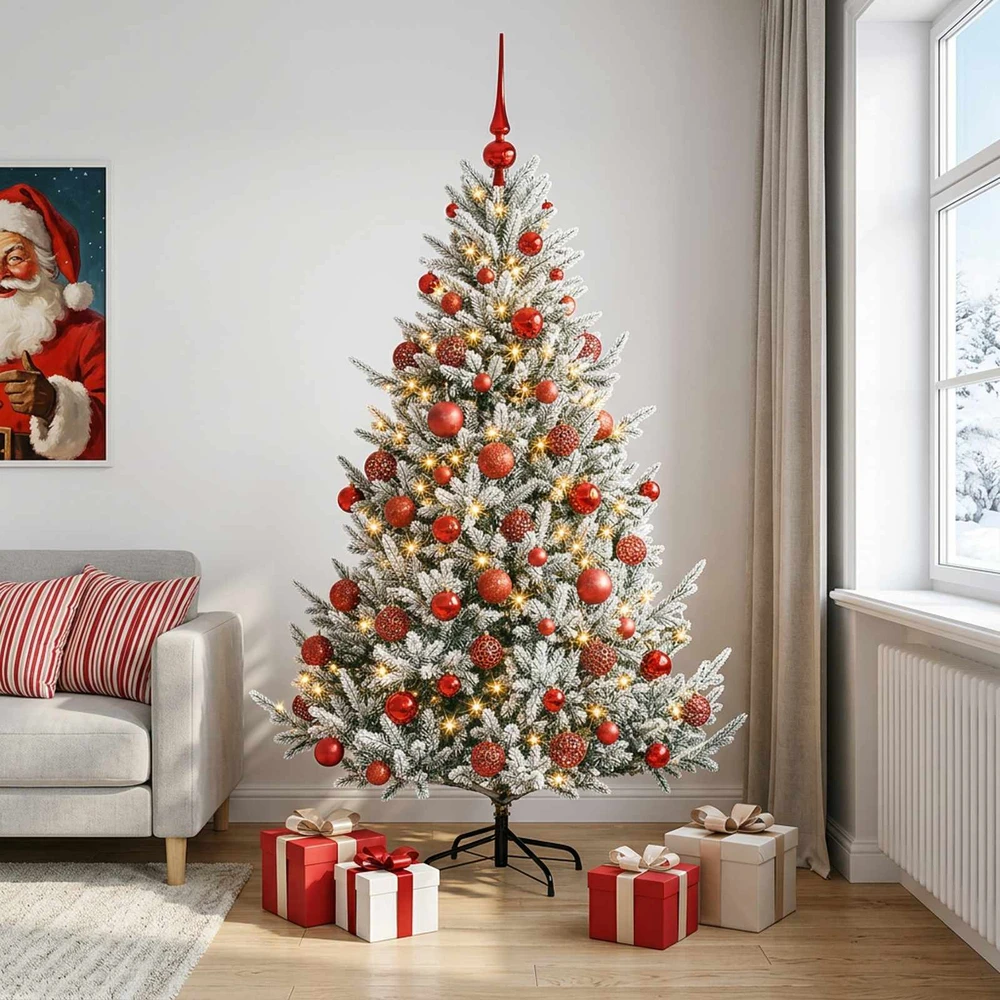 Dirbtinė kalėdinė eglutė su rutuliuku 210 cm 300 LED