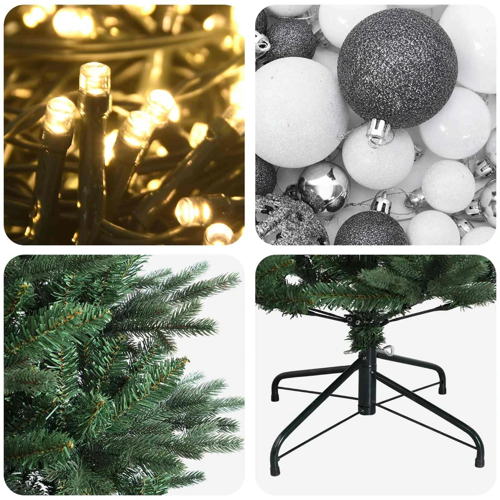 Dirbtinė kalėdinė eglutė su rutuliuku 210 cm 300 LED
