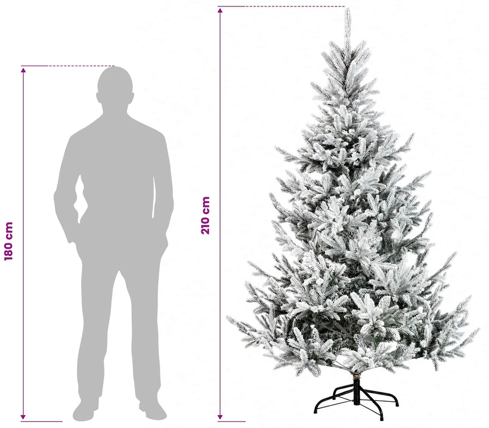 Dirbtinė kalėdinė eglutė su rutuliuku 210 cm 300 LED