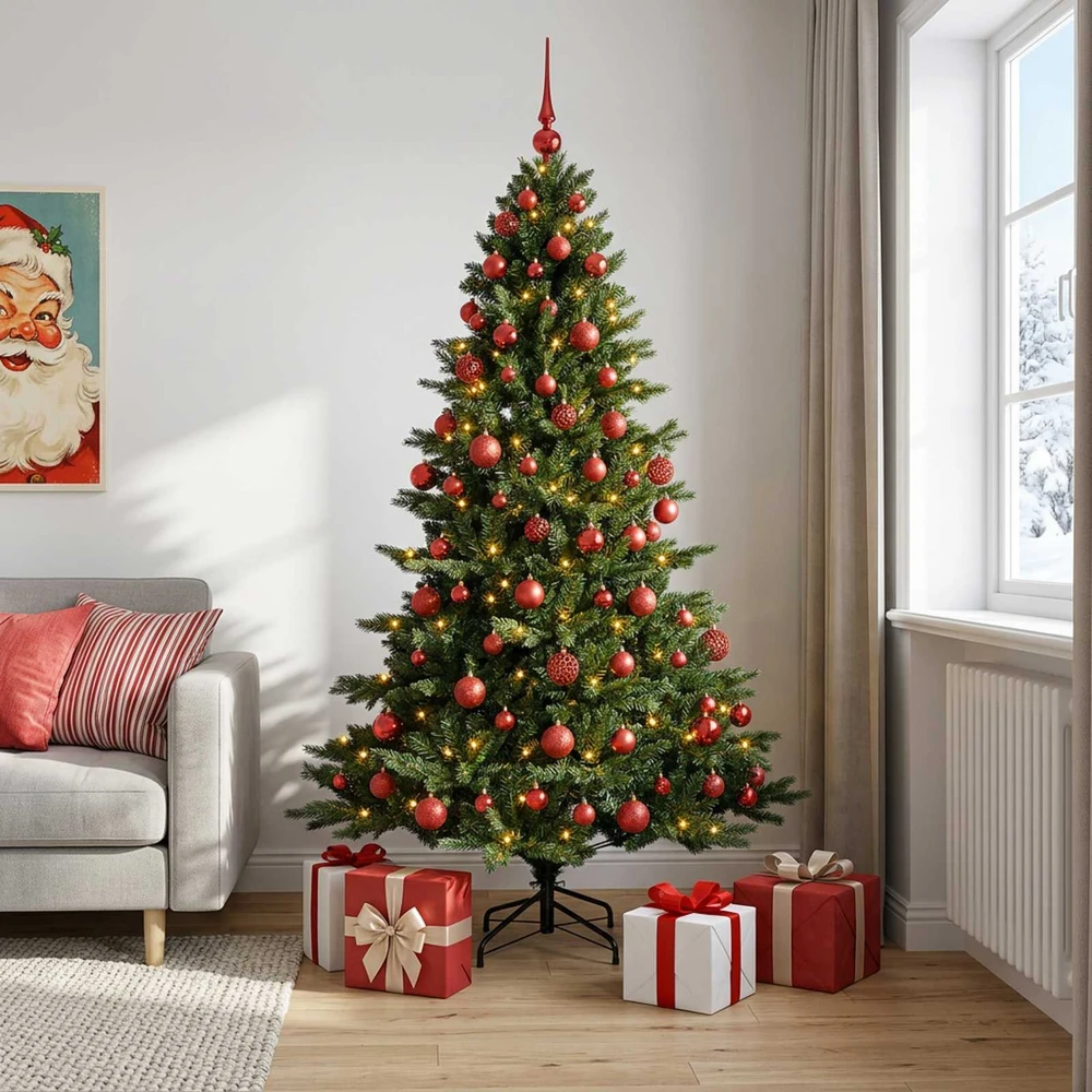 Dirbtinė kalėdinė eglutė su rutuliuku 210 cm 300 LED