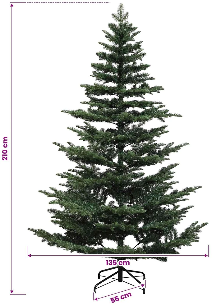 Dirbtinė kalėdinė eglutė su rutuliuku 210 cm 300 LED